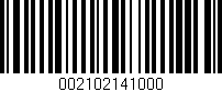 Código de barras (EAN, GTIN, SKU, ISBN): '002102141000'