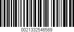 Código de barras (EAN, GTIN, SKU, ISBN): '0021332546569'