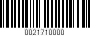 Código de barras (EAN, GTIN, SKU, ISBN): '0021710000'