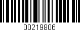Código de barras (EAN, GTIN, SKU, ISBN): '00219806'