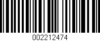 Código de barras (EAN, GTIN, SKU, ISBN): '002212474'