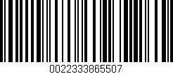Código de barras (EAN, GTIN, SKU, ISBN): '0022333865507'