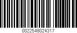 Código de barras (EAN, GTIN, SKU, ISBN): '0022548024317'