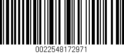 Código de barras (EAN, GTIN, SKU, ISBN): '0022548172971'