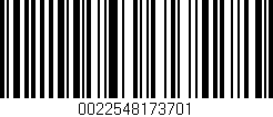Código de barras (EAN, GTIN, SKU, ISBN): '0022548173701'
