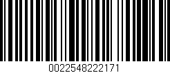Código de barras (EAN, GTIN, SKU, ISBN): '0022548222171'