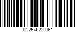 Código de barras (EAN, GTIN, SKU, ISBN): '0022548230961'