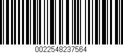 Código de barras (EAN, GTIN, SKU, ISBN): '0022548237564'