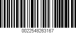 Código de barras (EAN, GTIN, SKU, ISBN): '0022548263167'