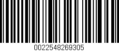 Código de barras (EAN, GTIN, SKU, ISBN): '0022548269305'
