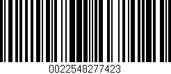 Código de barras (EAN, GTIN, SKU, ISBN): '0022548277423'