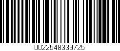 Código de barras (EAN, GTIN, SKU, ISBN): '0022548339725'