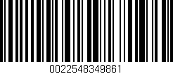 Código de barras (EAN, GTIN, SKU, ISBN): '0022548349861'