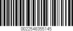 Código de barras (EAN, GTIN, SKU, ISBN): '0022548355145'
