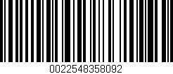 Código de barras (EAN, GTIN, SKU, ISBN): '0022548358092'