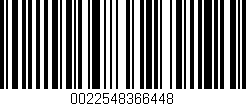 Código de barras (EAN, GTIN, SKU, ISBN): '0022548366448'