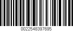 Código de barras (EAN, GTIN, SKU, ISBN): '0022548397695'