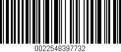 Código de barras (EAN, GTIN, SKU, ISBN): '0022548397732'