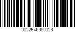 Código de barras (EAN, GTIN, SKU, ISBN): '0022548399026'