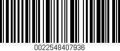 Código de barras (EAN, GTIN, SKU, ISBN): '0022548407936'