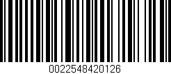 Código de barras (EAN, GTIN, SKU, ISBN): '0022548420126'
