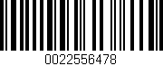 Código de barras (EAN, GTIN, SKU, ISBN): '0022556478'