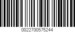 Código de barras (EAN, GTIN, SKU, ISBN): '0022700575244'