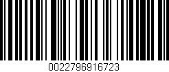 Código de barras (EAN, GTIN, SKU, ISBN): '0022796916723'