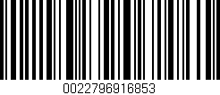 Código de barras (EAN, GTIN, SKU, ISBN): '0022796916853'