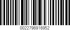 Código de barras (EAN, GTIN, SKU, ISBN): '0022796916952'