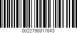Código de barras (EAN, GTIN, SKU, ISBN): '0022796917843'