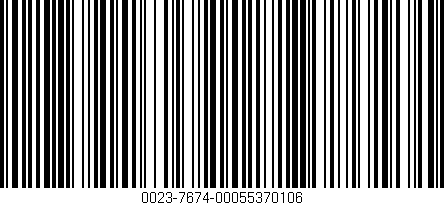 Código de barras (EAN, GTIN, SKU, ISBN): '0023-7674-00055370106'