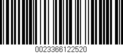 Código de barras (EAN, GTIN, SKU, ISBN): '0023366122520'