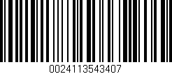 Código de barras (EAN, GTIN, SKU, ISBN): '0024113543407'