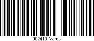 Código de barras (EAN, GTIN, SKU, ISBN): '002413|Verde'