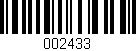 Código de barras (EAN, GTIN, SKU, ISBN): '002433'