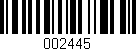 Código de barras (EAN, GTIN, SKU, ISBN): '002445'
