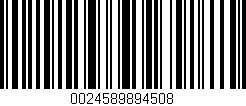 Código de barras (EAN, GTIN, SKU, ISBN): '0024589894508'
