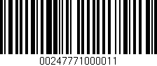 Código de barras (EAN, GTIN, SKU, ISBN): '00247771000011'