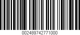 Código de barras (EAN, GTIN, SKU, ISBN): '002489742771000'
