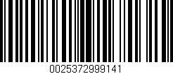 Código de barras (EAN, GTIN, SKU, ISBN): '0025372999141'