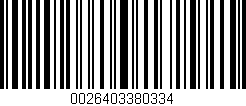 Código de barras (EAN, GTIN, SKU, ISBN): '0026403380334'