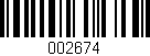 Código de barras (EAN, GTIN, SKU, ISBN): '002674'