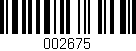 Código de barras (EAN, GTIN, SKU, ISBN): '002675'