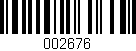Código de barras (EAN, GTIN, SKU, ISBN): '002676'