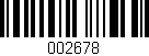 Código de barras (EAN, GTIN, SKU, ISBN): '002678'