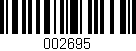 Código de barras (EAN, GTIN, SKU, ISBN): '002695'