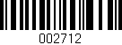 Código de barras (EAN, GTIN, SKU, ISBN): '002712'