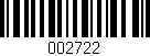 Código de barras (EAN, GTIN, SKU, ISBN): '002722'