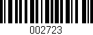 Código de barras (EAN, GTIN, SKU, ISBN): '002723'